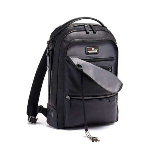 Европейская прямая почтовая почта Tumi Tumi Harrison Series Мужская и женская черная кожаная рюкзак