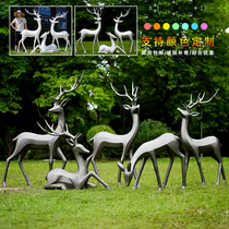 Fiberglass abstract deer sculpture ornaments park forest landscape deer decoration sales plaza lawn green space decorations