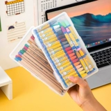 Художественный пенал, вместительная и большая система хранения, детские прозрачные мелки, канцтовары, коробка для хранения