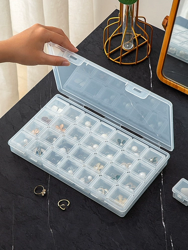 Коробочка для хранения, аксессуар, серьги, ожерелье, кольцо, портативные бусины, прозрачная универсальная коробка для хранения
