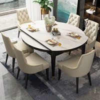 Рок -плита 1,35 м. Квадратный обеденный стол + 6 американских стульев