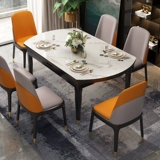 Складные обеденные столы и комбинации стул -это двойное использование современное минималистское северное европейское легкое изящное изящное дерево может выдвигать круглый стол