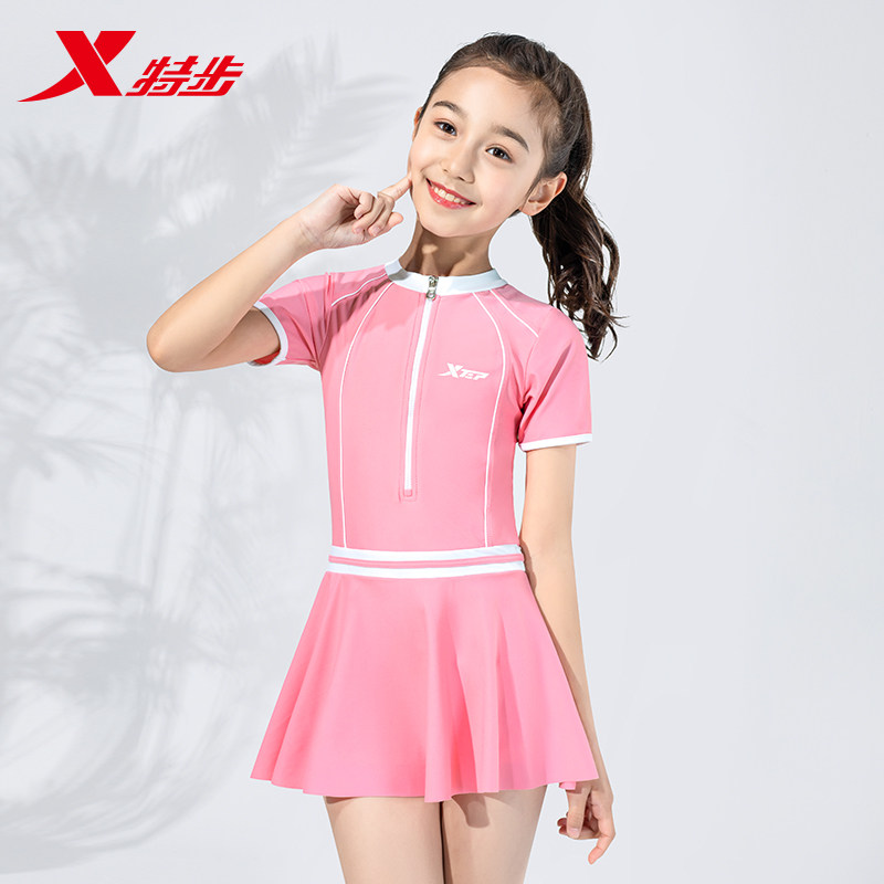 Special step children's swimsuit girl child Princess one-piece dress 2021 new swimsuit baby hot spring swimsuit