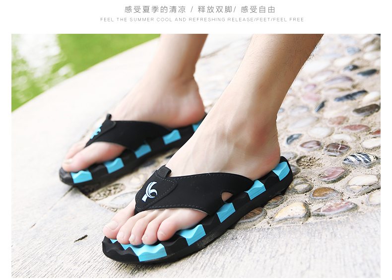 Mùa hè triều flip flops của nam giới dép nam dép không trượt đáy mềm ngoài trời mặc pinch bãi biển dép mùa hè giày