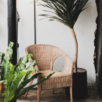 Gui Sanskrit Natural Real Vine Single vintage back rattan chair art B & B balcony home Outdoor Leisure chair