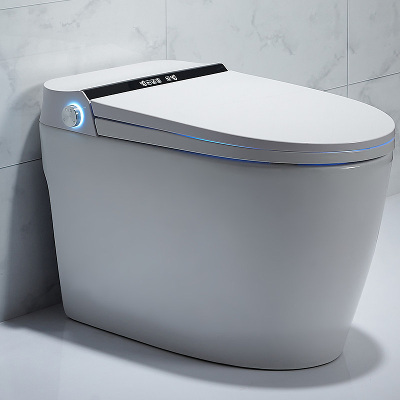 Göbiges fully automatic integrated smart toilet mobile phone APP Connected toilet inductive flip seat poop