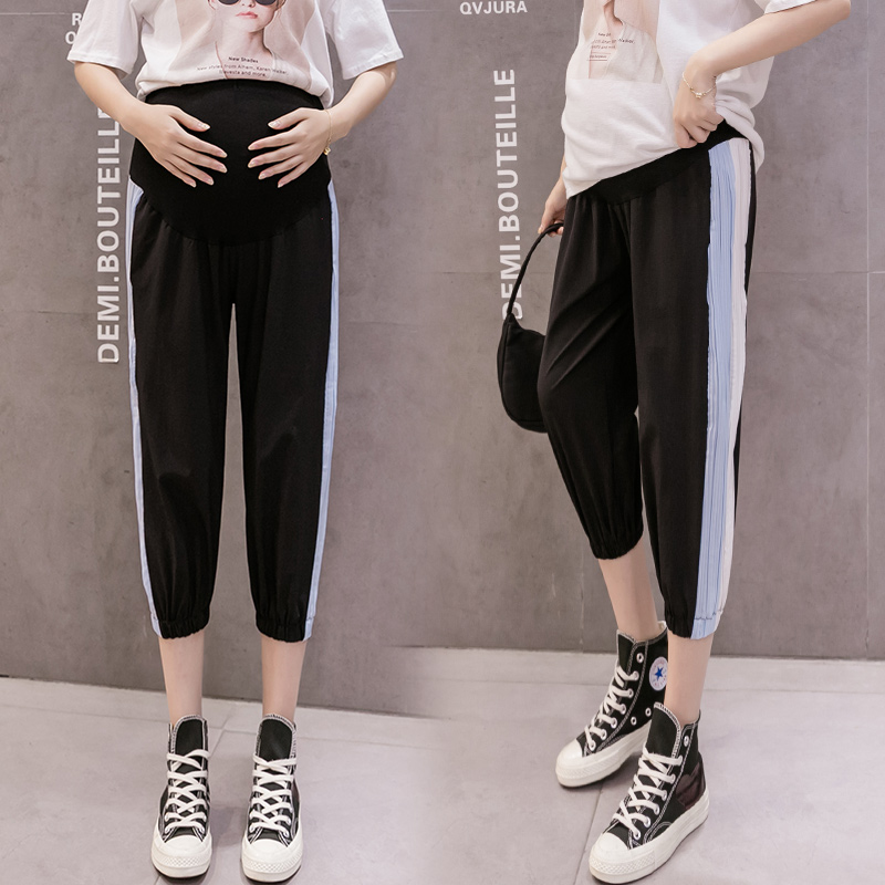 Pregnant Woman Pants Pants Spring Summer Thin style Bottom Pants Summer Fashion Outside Wearing Seven Pants Loose Shorts Casual Pants Summer Dress