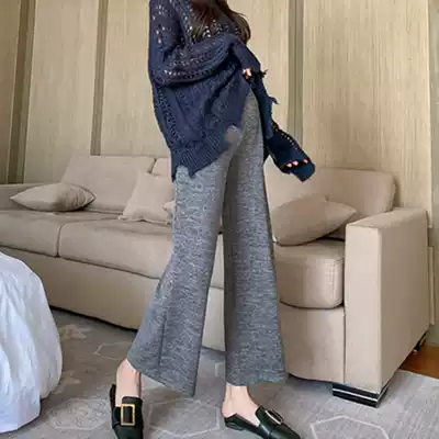 Pregnant women pants autumn wear trousers fashion autumn and winter clothes loose plus velvet wide leg pants sports pants winter underwear