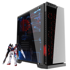 Шасси питания вентилятор комплект поставки 爱国者炫影黑色机箱diy中塔台式电脑水冷游戏全侧透机箱电源套装