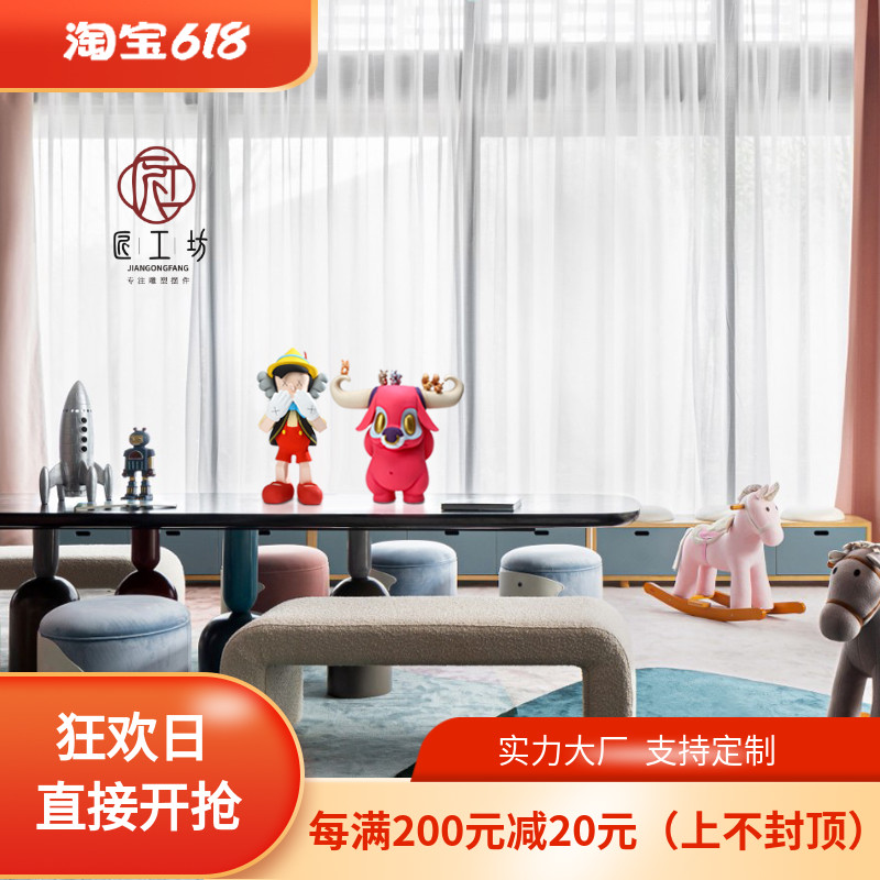 Cartoon paparazzi figure Pinoccian animal Bull Gas Rind Fiberglass Sculpture Pendulum Mall Children's Room Adornment