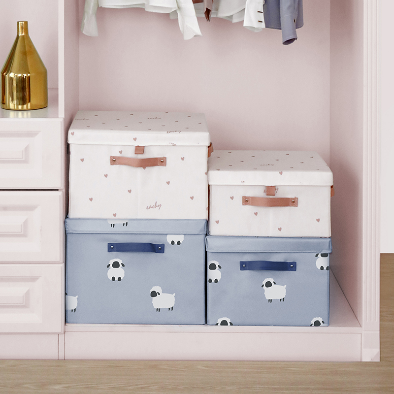 Clothes storage box storage home basket box storage box finishing box fabric wardrobe clothing artifact folding large box
