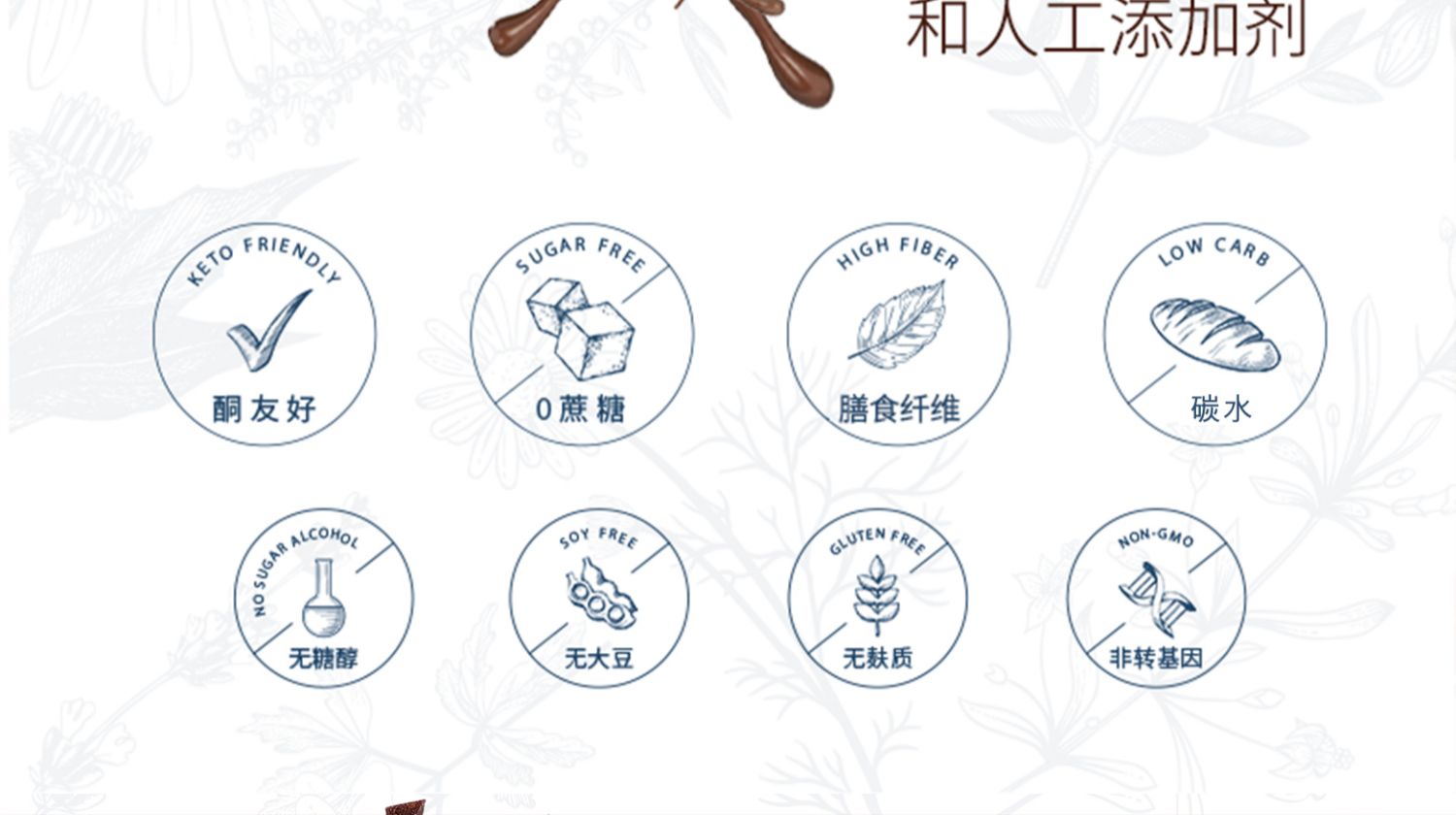 ChocZero杏仁牛奶巧克力170g生酮巧克力