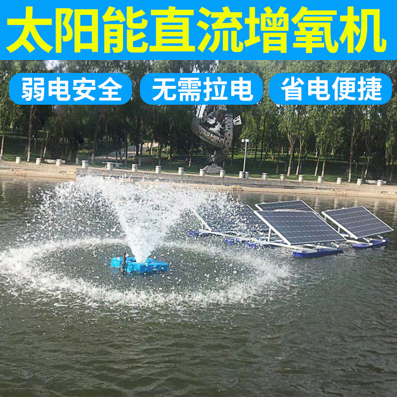 Taihengli solar fish pond aerator large dual-use 24v DC submersible pump fish pond oxygenation floating pump
