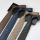 Men's Tie with Plaid Stripes, Vintage British Style, Gentleman's Suit, Khaki Color, Casual Versatile Hand-Tied Style