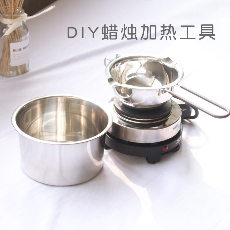 Beauty Muel Diyly Scented Candle Soy Waxed Water Heating Toolized Wax Pan Electric Hot Stove Stainless Steel Outer Pan