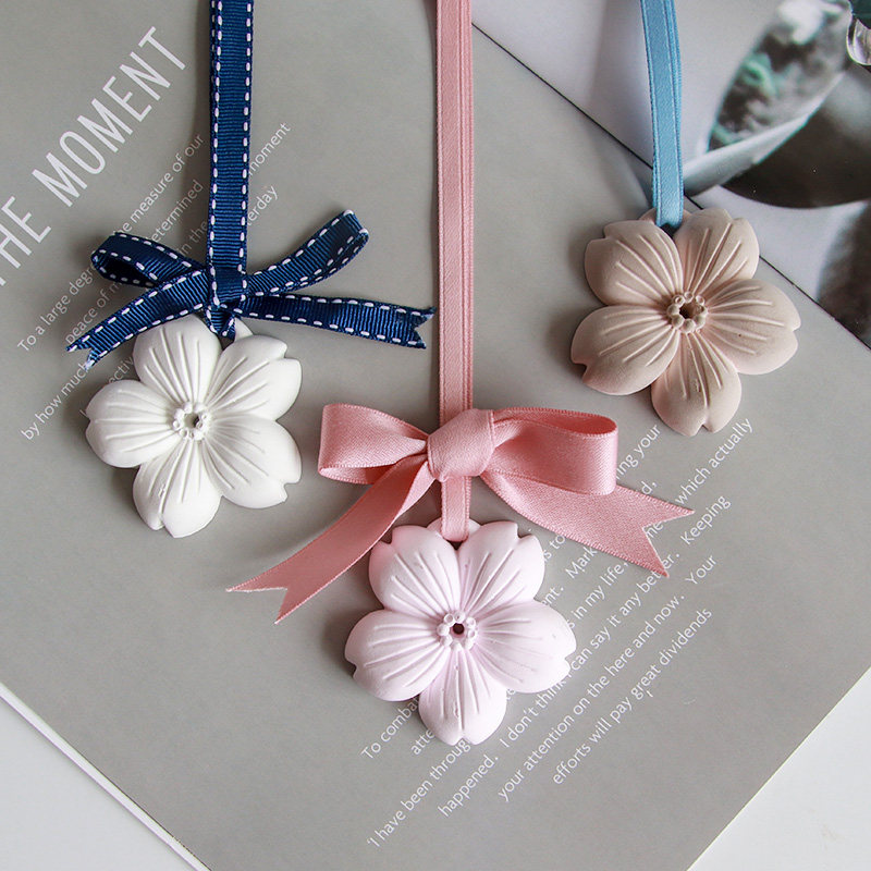 Mei Muer Aromatherapy plaster diy silicone mold Korean-style diffuser stone cherry blossom listing mold Car pendant silicone mold