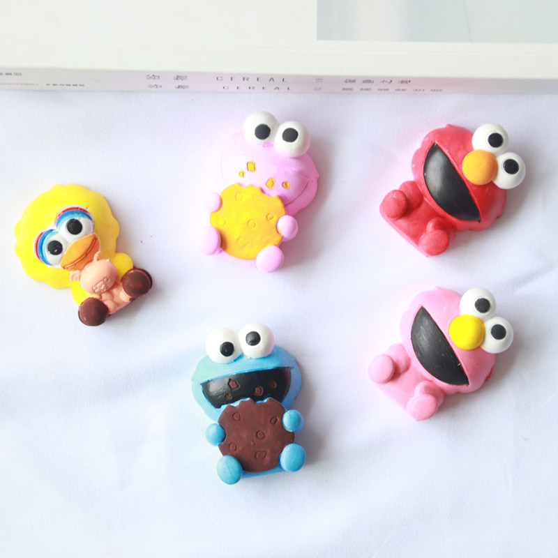 Beauty Muel Sesame Street Silicone Mold ai Mooncake Monster Cartoon Air Outlet Plaster Molds