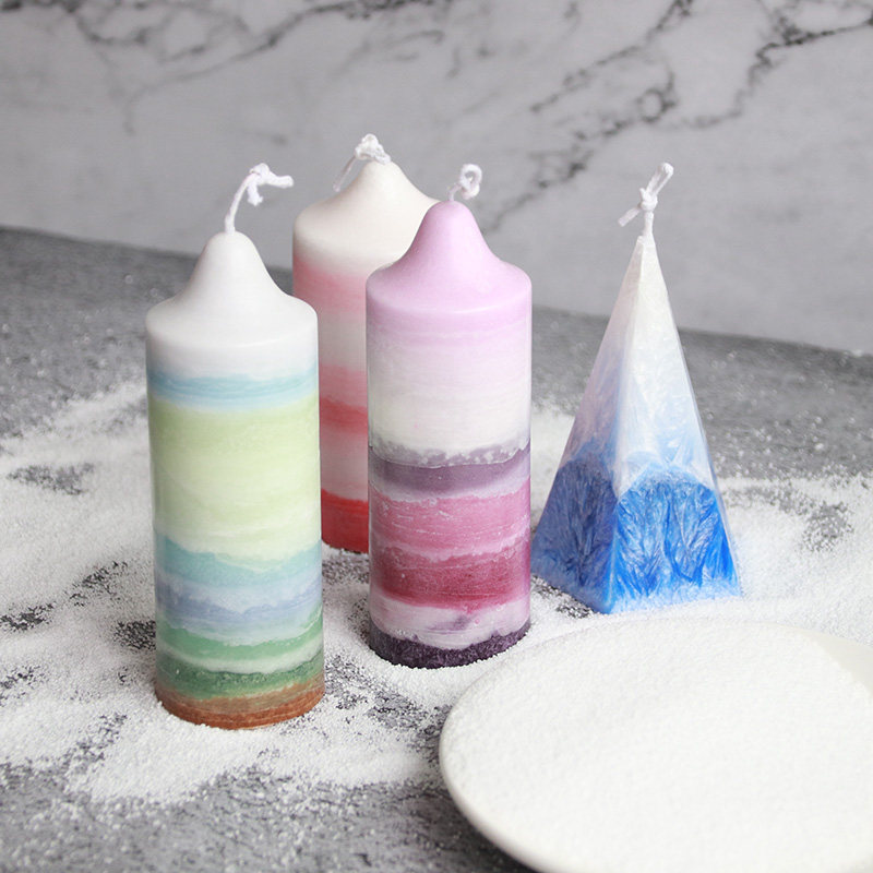 Meimber Gradual Candle Crystalizing Palm Wax DIY Iceber Tapered Candle Material Ice Wax Ice Wax