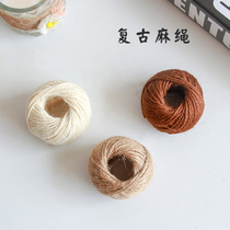 Meimuer diy handmade vintage hemp rope one roll creative gift box packaging rope candle decoration