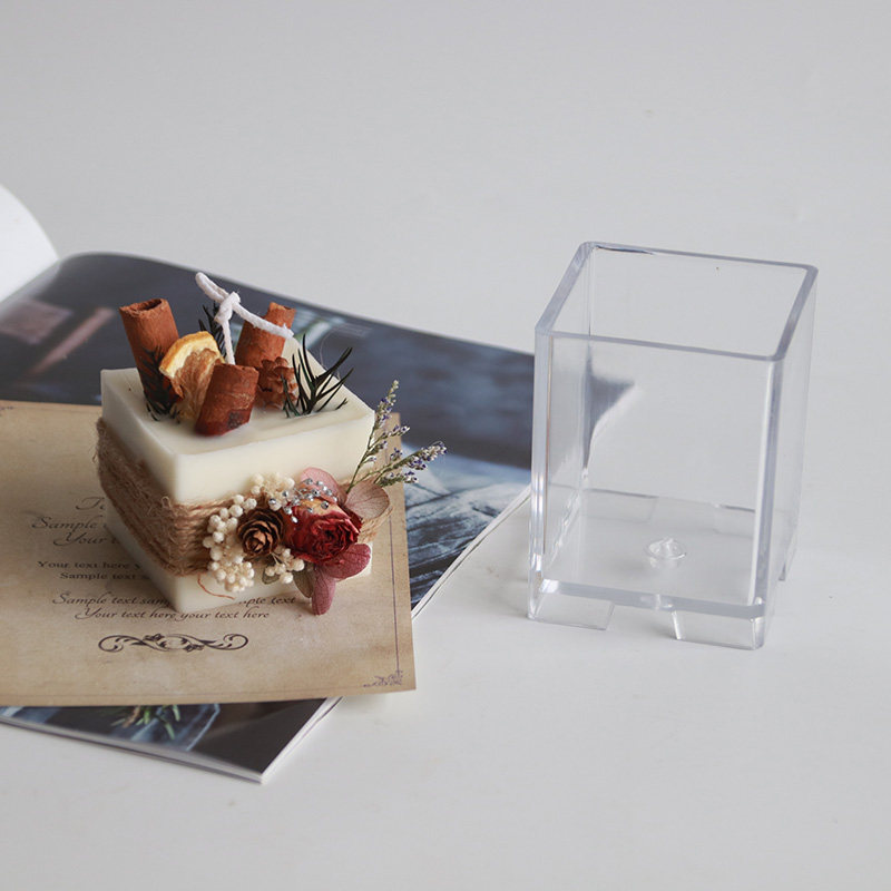 Beauty Body Handcrafted Incense Candle Flat Top Rectangular Acrylic Molds DIY Creative Cinnamon Candle Molds