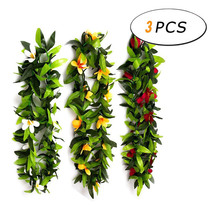 New Hawaiian Decoration Party Supplies Garland Phalaenopsis Orchid Leaf Garland Masquerade Props 3pc