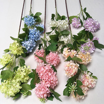 The new five-headed snowball bundle simulation plant flower arrangement accessories green plant wedding road guide props simulation silk flower