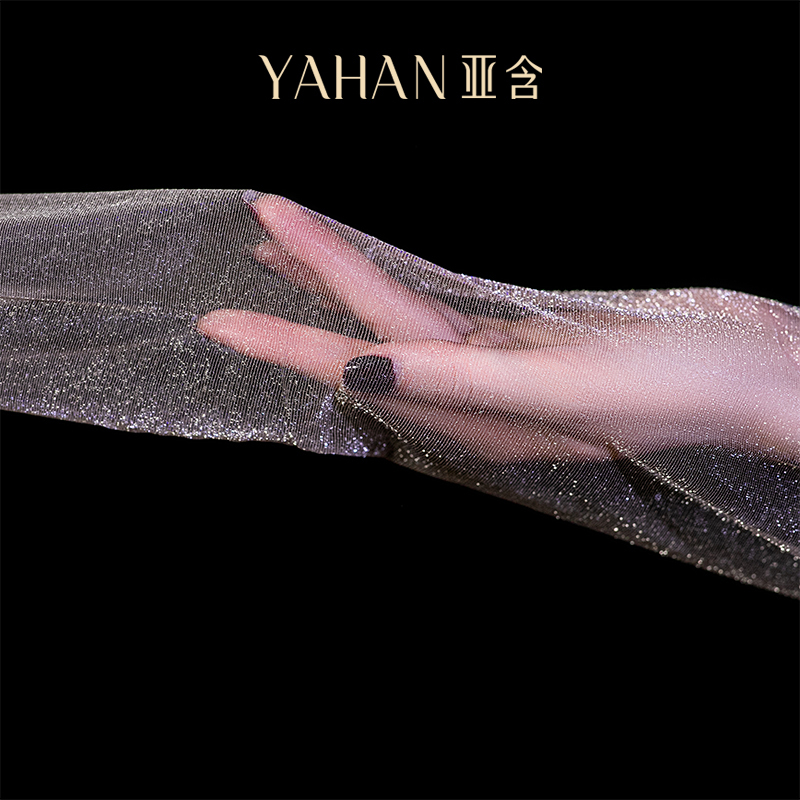 Yahan 1D Ultra-Thin Pearlescent Stockings with T-Crotch, Shiny Foot-Shaped Pantyhose for Women, Spring and Summer Style