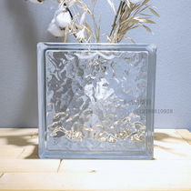 Imported ice crystal transparent opaque square hollow glass brick toilet porch bedroom toilet partition wall