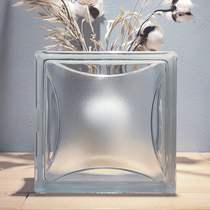 Etag Import Rhombus Small Orange Peel Print Opaque Square Hollow Glass Brick Toilet Bedroom Partition Wall