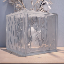 Import EuropeCloud fog 90 degrees Angle Corner Brick Light Permeable Translucent Square Hollow Glass Brick Bathroom Partition Wall