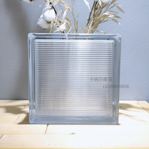 Imported light lines transparent square hollow glass tile toilet porch bedroom toilet partition wall