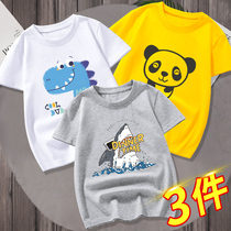 Children short sleeve summer Boy T-shirt cotton children cartoon baby Summer baby half sleeve clothes 2021 New