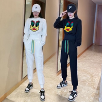 Ocargo Round Neckline Clothing Suit Women Spring 2022 Fashion Minus Age Foreign Air Display Slim Casual Running Fried Street Two Sets