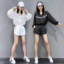 2022 new sunscreen suit womens summer ultra-thin ice silk long sleeve Eurostock Goods Foreign Air Trendy Luminated two sets