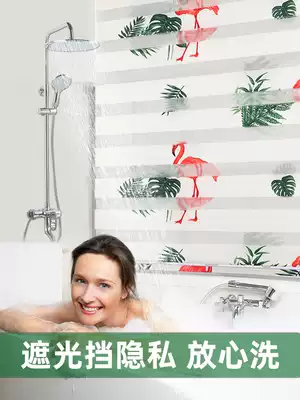 Home bathroom waterproof curtain roller blind non-perforated kitchen oil-proof cosmetic room blackout soft curtain