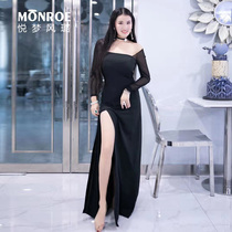 Yue Meng Fenglu belly dance 2020 new fairy performance suit practice suit Oriental dance one-piece dress