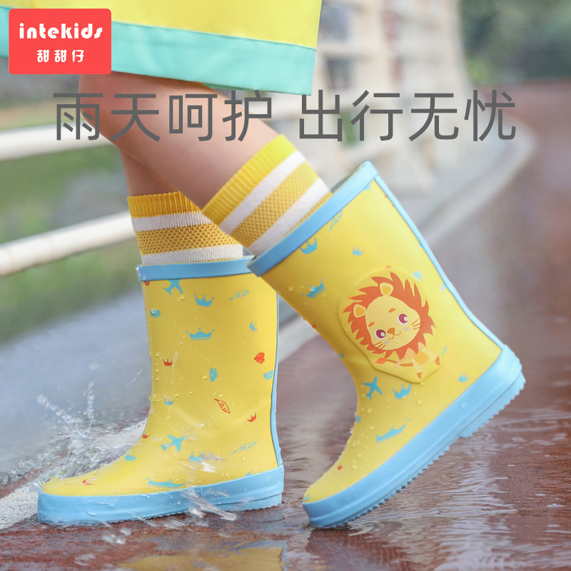 Children's rain boots rain boots non-slip boy water shoes baby kindergarten children rubber shoes primary school girls fashion children