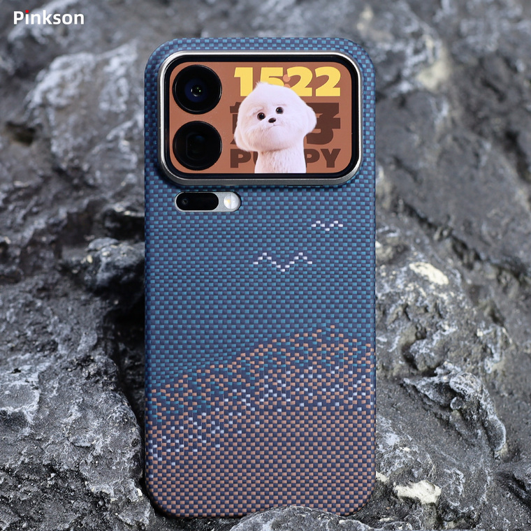 Pinkson Ink Weave Blue Teal Carbon Fiber Limited Hard Phone Case