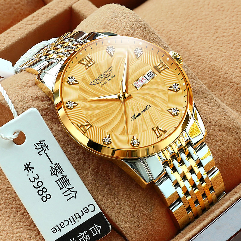 Swiss Rolex men's watch automatic mechanical watch waterproof ultra-thin luminous top ten brands men's gold watch