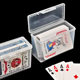Playing card storage box transparent plastic box portable travel dustproof storage box card box