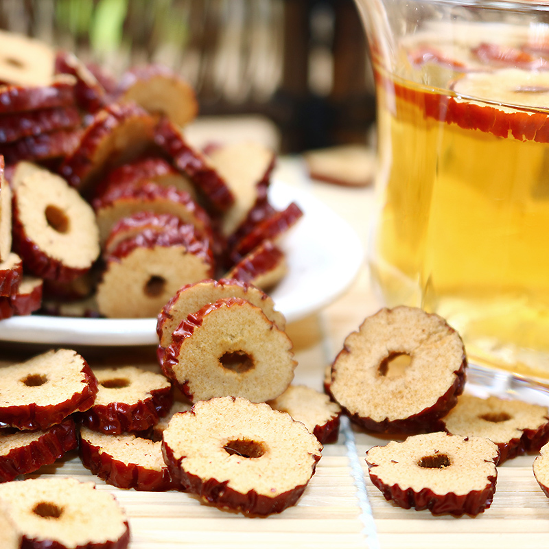 The nucleus-free dates dry 1000g crisp red date tablet to eat the nucleus red dates ring Ruqiang bubble tea slice Xinjiang snack