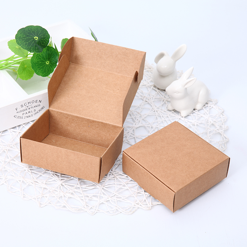 High-end Biscuit Handmade Soap Packaging Box Bull Leather Small Cardboard Box Tea Airplane Box Gift Sandalwood Printed Set Making