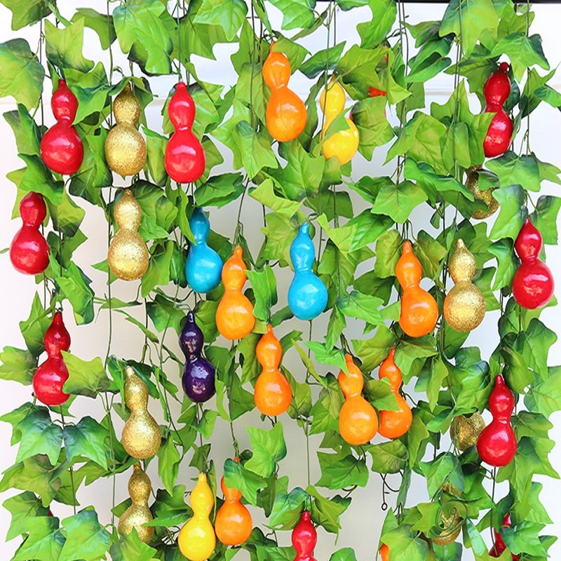 Simulation of artificial green vines strips of fruit leaves plastic fake flowers vine fruit tree vines wall-mounted decoration suspended ceiling apple decoration
