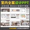 Interior decoration full case design PPT plan template Home decoration designer talks about single renderings plan proposal material
