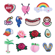  Cute animal embroidery cloth sticker Repair hole patch subsidy bag adhesive sticker Childrens clothes pattern decoration sticker