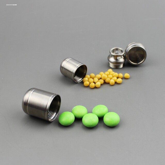 Portable pure titanium mini medicine bottle titanium alloy waterproof warehouse outdoor emergency capsule bottle Jiuxin pill storage small medicine box