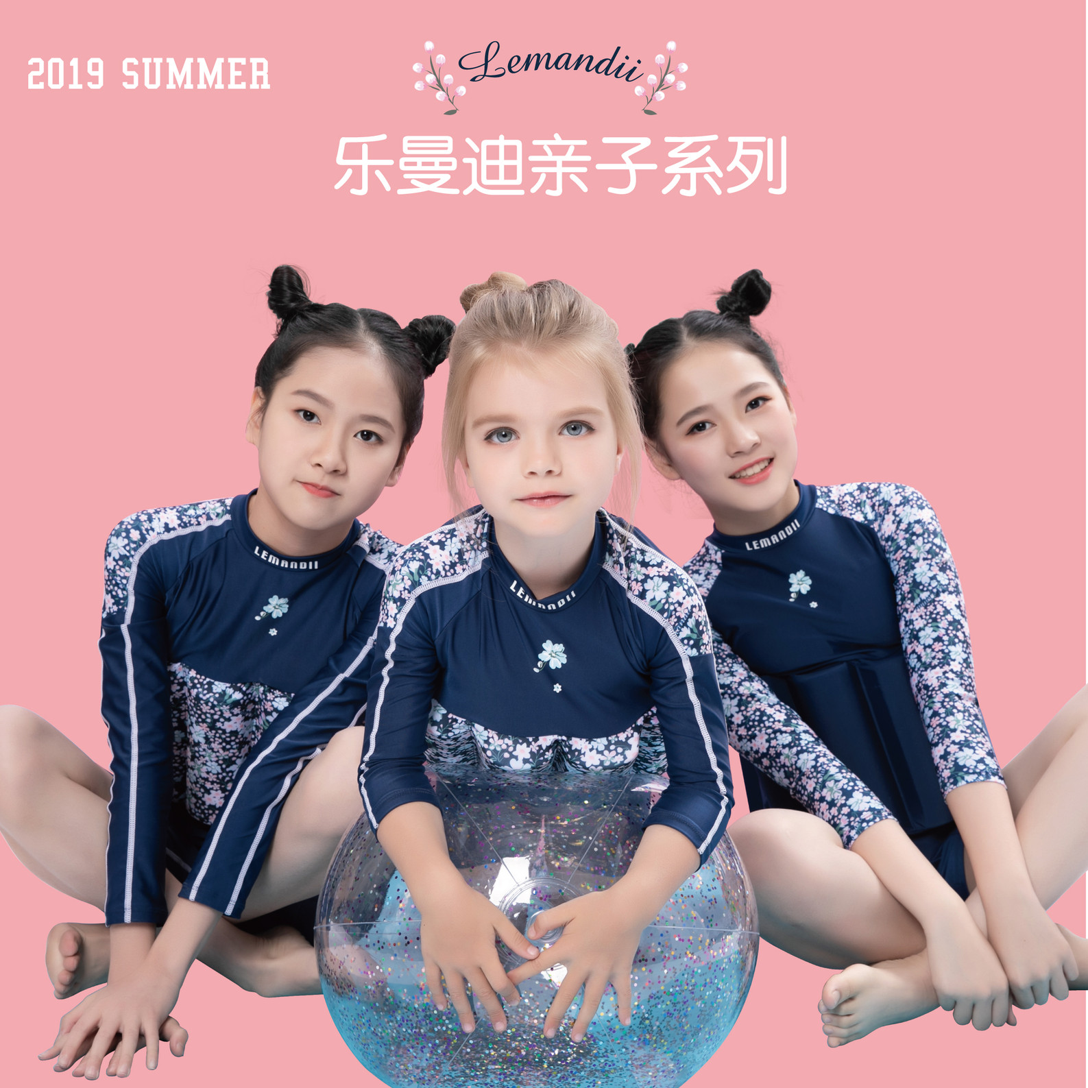 Parenting swimsuit buoyancy swimsuit adult long sleeve sunscreen even body-baby swimsuit mother woman's new conservative cover slim fit