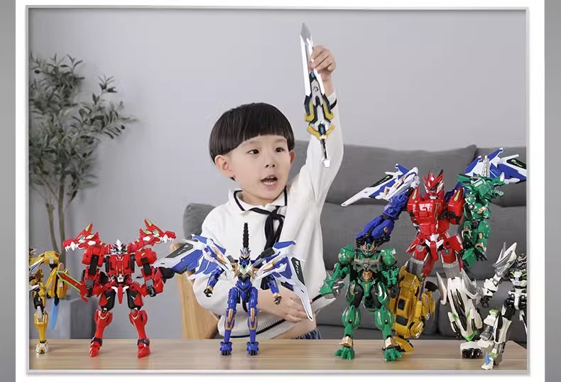 钢铁飞龙奥特曼合体变形玩具益智儿童积木金刚恐龙机器人男孩礼物