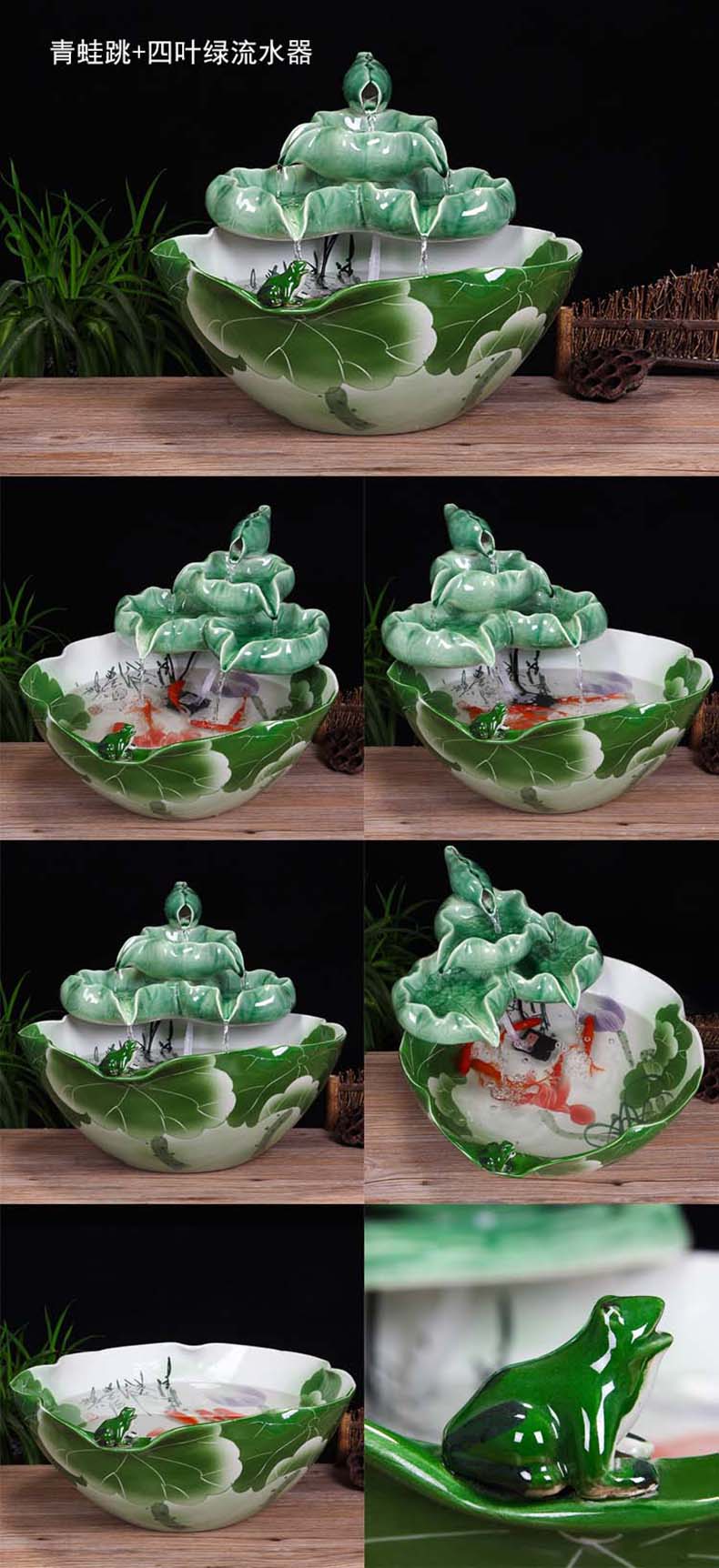 Jingdezhen ceramic aquarium water fountain in the sitting room of small creative goldfish bowl fish bowl furnishing articles sitting room adornment