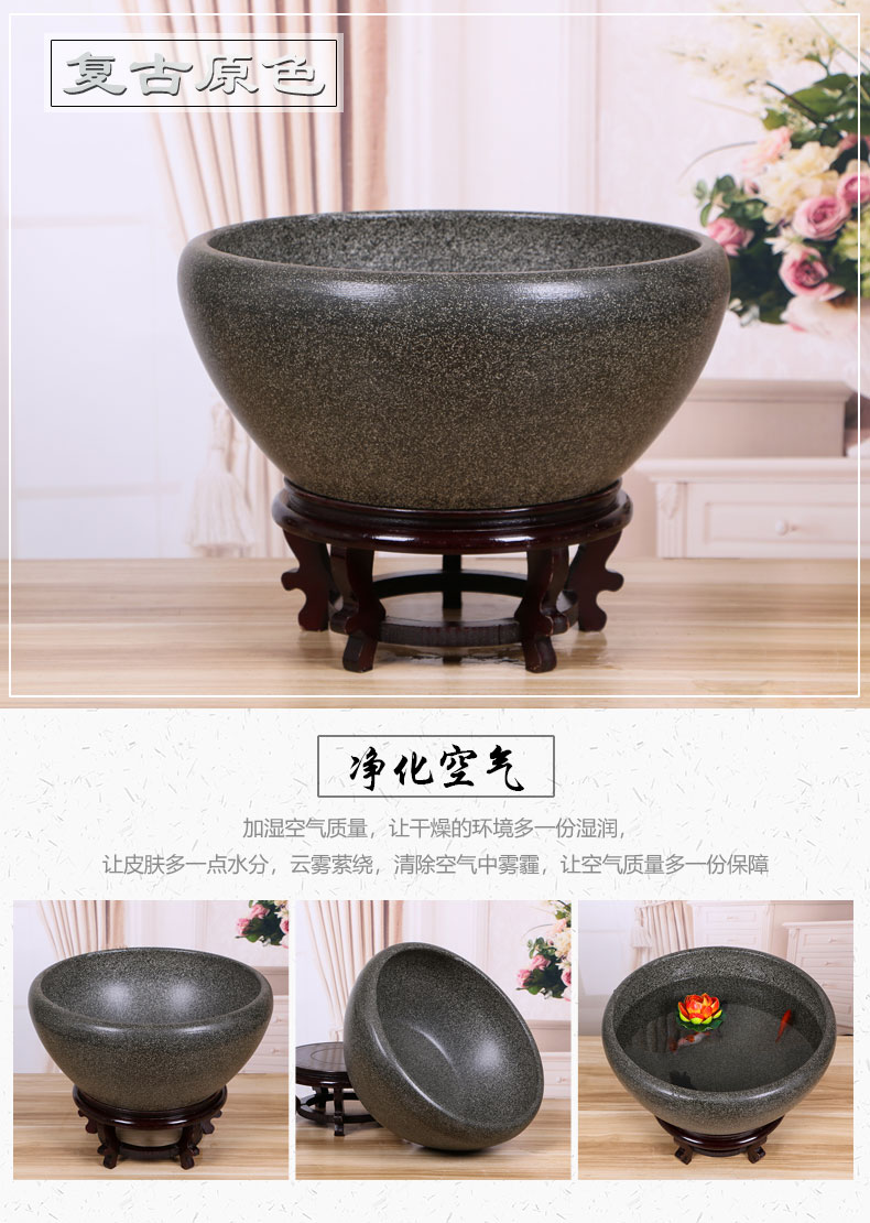 Jingdezhen ceramic tank koi fish basin bowl lotus lotus lotus tortoise cylinder sitting room feng shui goldfish bowl